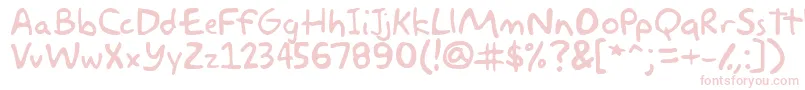 akbar-fontti – vaaleanpunaiset fontit valkoisella taustalla