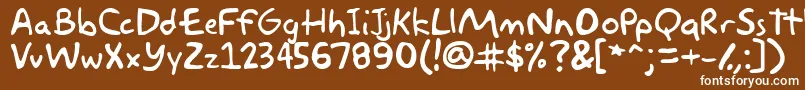 フォントakbar – 茶色の背景に白い文字