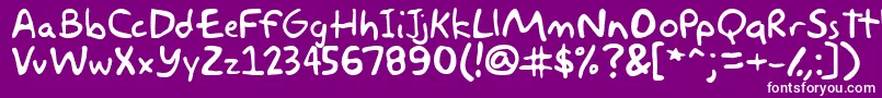 akbar Font – White Fonts on Purple Background