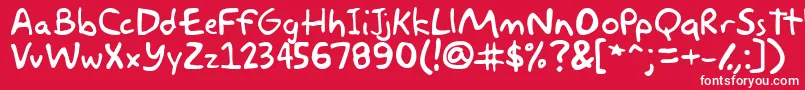 フォントakbar – 赤い背景に白い文字