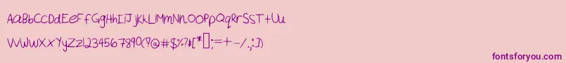 Подробнее о шрифте Akeylah  s Handwriting Шрифт Akeylah  s Handwriting – фиолетовые шрифты на розовом фоне