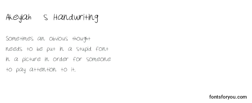 Akeylah  s Handwriting Font