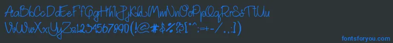 Akhadias Font – Blue Fonts on Black Background