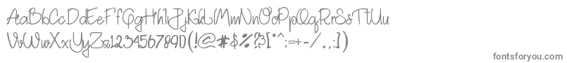 フォントAkhadias – 白い背景に灰色の文字