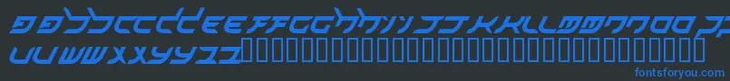 akihibara hyper Font – Blue Fonts on Black Background