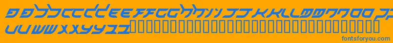 フォントakihibara hyper – オレンジの背景に青い文字