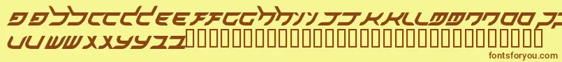 akihibara hyper Font – Brown Fonts on Yellow Background