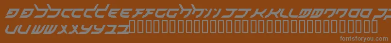Saiba mais sobre a fonte akihibara hyper Fonte akihibara hyper – fontes cinzas em um fundo marrom