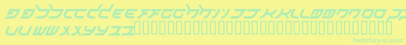 akihibara hyper Font – Green Fonts on Yellow Background