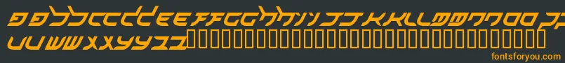 Шрифт akihibara hyper – оранжевые шрифты на чёрном фоне