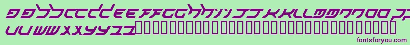 Police akihibara hyper – polices violettes sur fond vert
