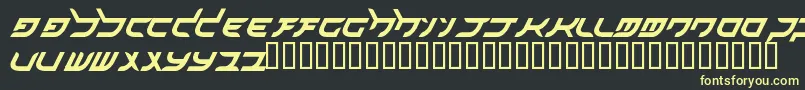 フォントakihibara hyper – 黒い背景に黄色の文字