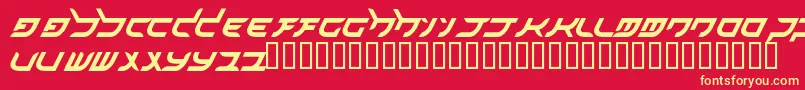 フォントakihibara hyper – 黄色の文字、赤い背景