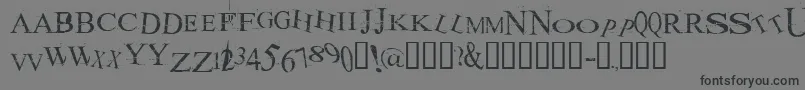 フォントAKOOM    – 黒い文字の灰色の背景