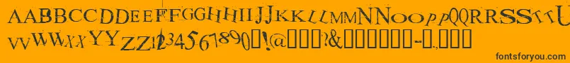 AKOOM    Font – Black Fonts on Orange Background