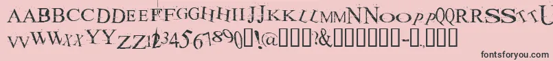 AKOOM    Font – Black Fonts on Pink Background