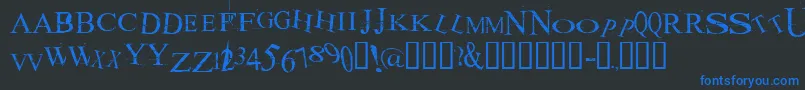 AKOOM    Font – Blue Fonts on Black Background