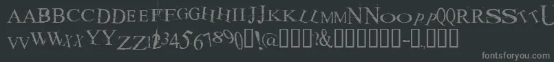 Шрифт AKOOM    – серые шрифты на чёрном фоне