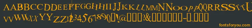 AKOOM    Font – Orange Fonts on Black Background