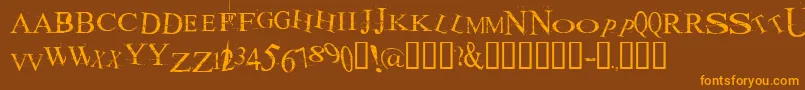 AKOOM    Font – Orange Fonts on Brown Background