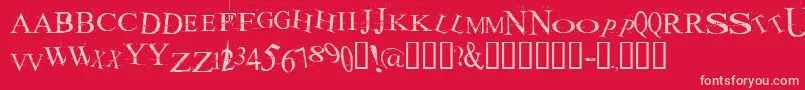 AKOOM    Font – Pink Fonts on Red Background
