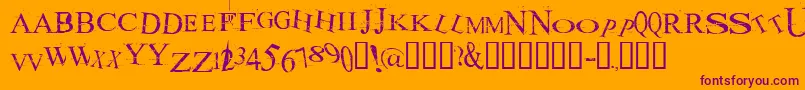 AKOOM    Font – Purple Fonts on Orange Background