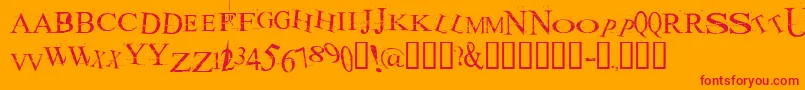 AKOOM    Font – Red Fonts on Orange Background