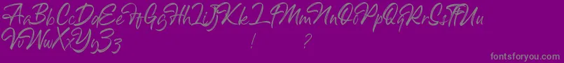 Aksana-Schriftart – Graue Schriften auf violettem Hintergrund