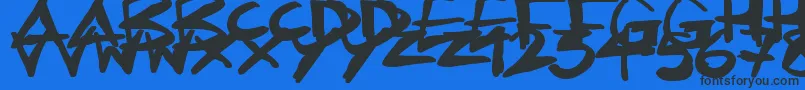 Inkling Font – Black Fonts on Blue Background