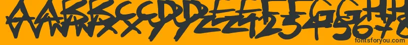Inkling Font – Black Fonts on Orange Background