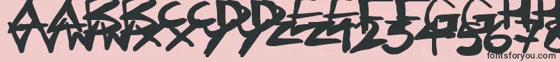 フォントInkling – ピンクの背景に黒い文字