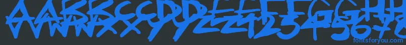 Inkling Font – Blue Fonts on Black Background