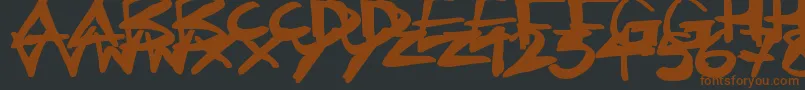 Inkling Font – Brown Fonts on Black Background