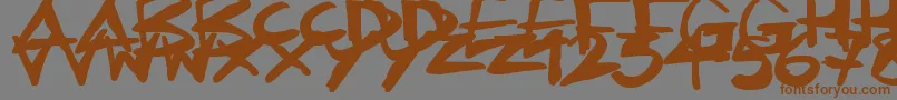 Inkling Font – Brown Fonts on Gray Background