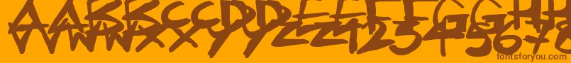 fuente Inkling – Fuentes Marrones Sobre Fondo Naranja