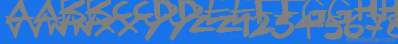 Inkling Font – Gray Fonts on Blue Background