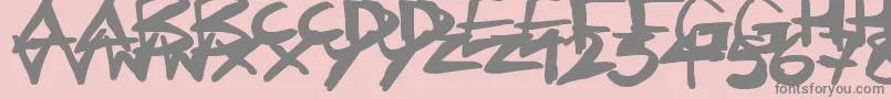 Inkling Font – Gray Fonts on Pink Background