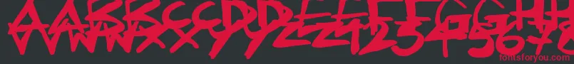 Inkling Font – Red Fonts on Black Background