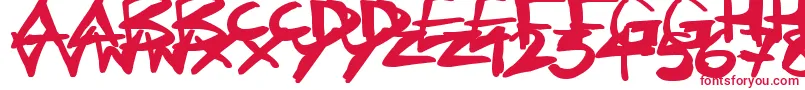 フォントInkling – 白い背景に赤い文字