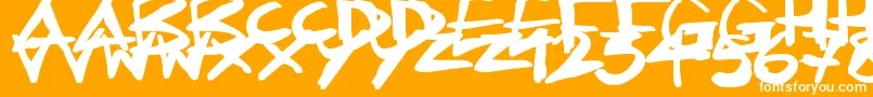 fuente Inkling – Fuentes Blancas Sobre Fondo Naranja