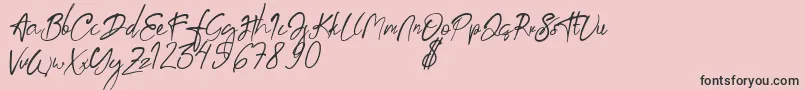 aksoro Demo Font – Black Fonts on Pink Background