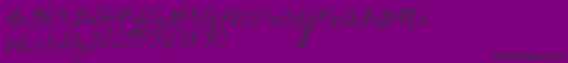 aksoro Demo Font – Black Fonts on Purple Background