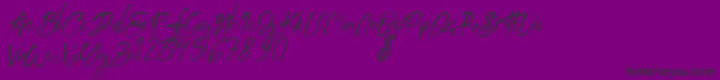 aksoro Demo-Schriftart – Schwarze Schriften auf violettem Hintergrund