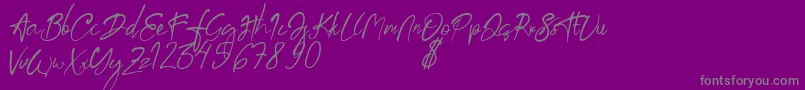aksoro Demo Font – Gray Fonts on Purple Background