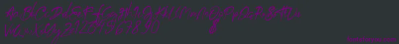 aksoro Demo Font – Purple Fonts on Black Background