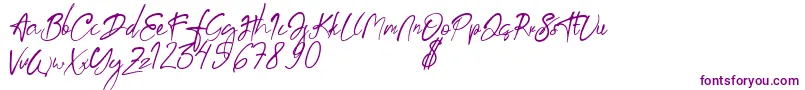 aksoro Demo Font – Purple Fonts on White Background
