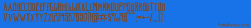 Akura Popo Font – Brown Fonts on Blue Background