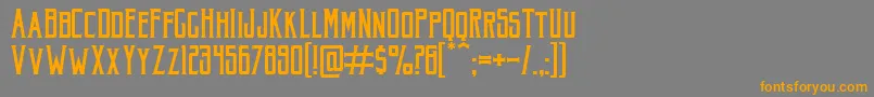 Akura Popo-Schriftart – Orangefarbene Schriften auf grauem Hintergrund