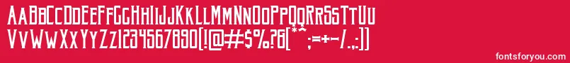 Akura Popo Font – White Fonts on Red Background