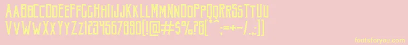 Akura Popo Font – Yellow Fonts on Pink Background